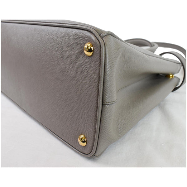 PRADA Lux Large Saffiano Leather Tote Shoulder Bag Light Taupe