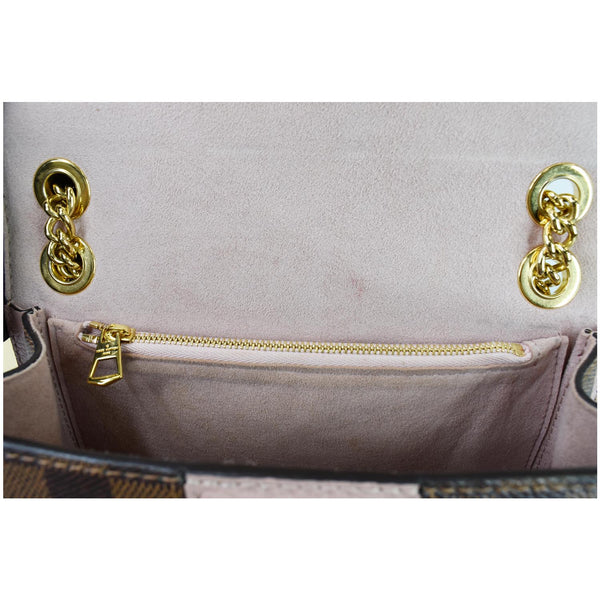 Louis Vuitton Wight Damier Ebene Crossbody Bag Magnolia - internal pocket