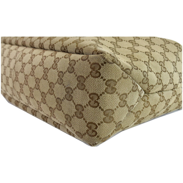 GUCCI Horsebit Medium GG Canvas Hobo Bag Beige 115867