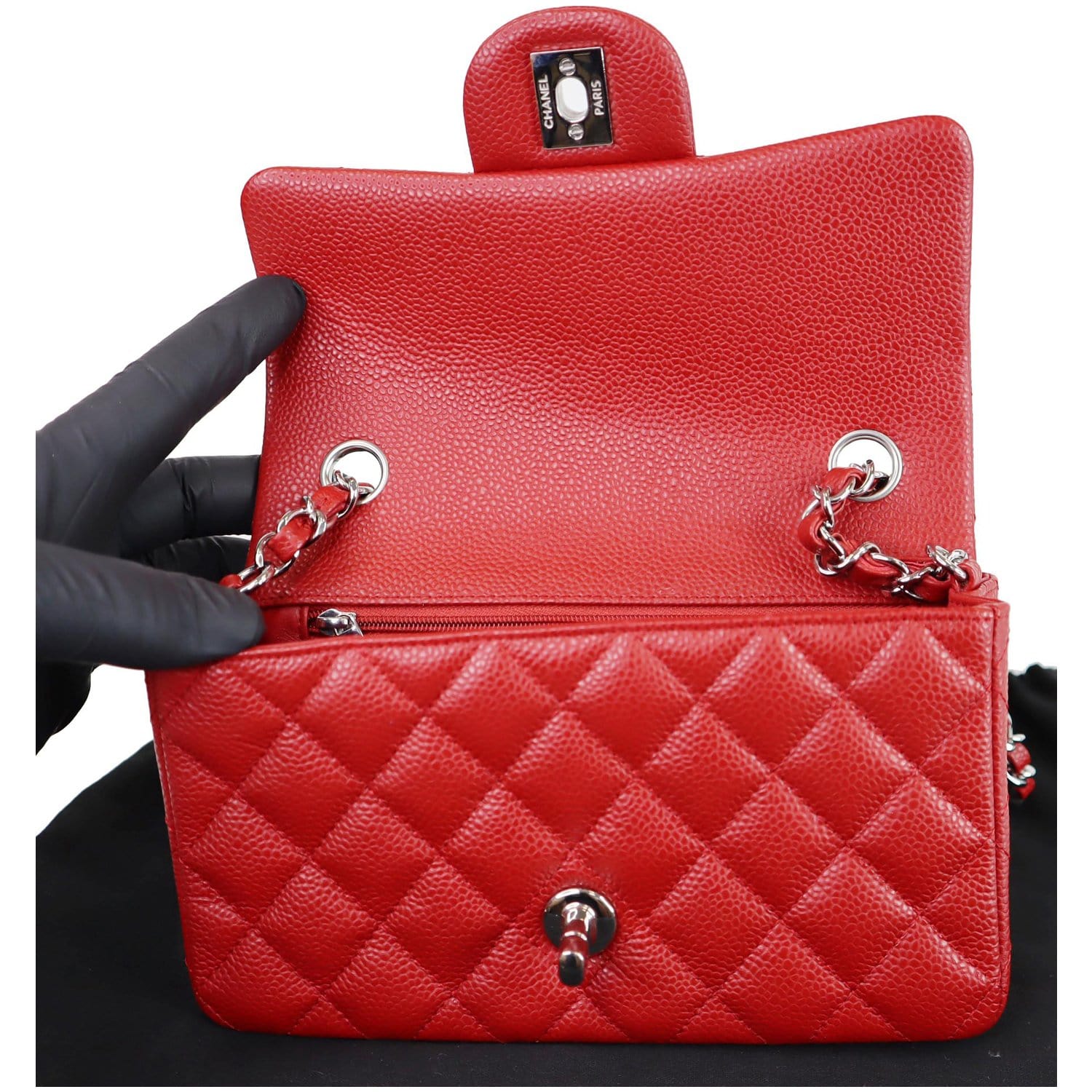 Chanel Caviar Quilted Medium French Riviera Red Flap