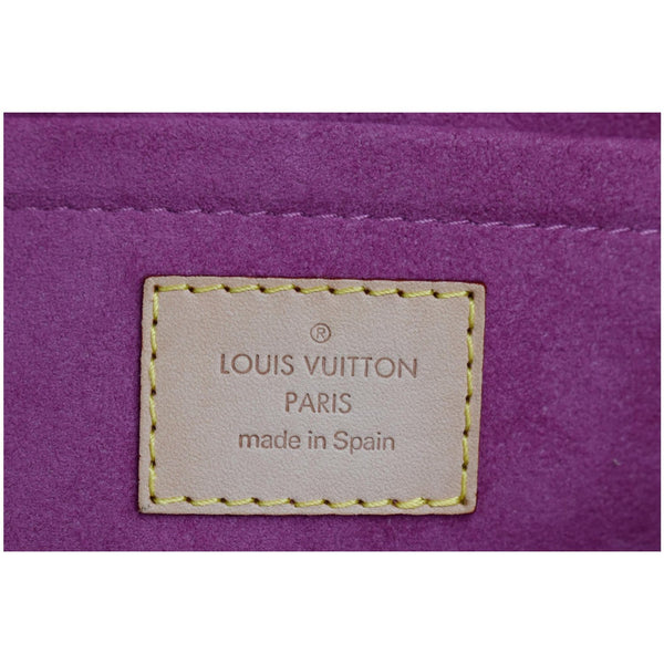 LOUIS VUITTON Mini Pleaty Monogram Denim Shoulder Handbag Fuchsia
