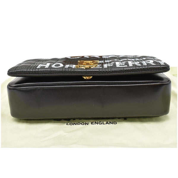 Burberry Small Horseferry Print Lola Quilted Leather Bag Black