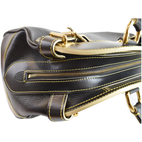 Louis Vuitton Le Radieux Suhali Leather Satchel Bag - brown seams