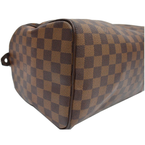 Louis Vuitton Speedy 30 Damier Ebene Satchel Bag - checkered exterior| DDH
