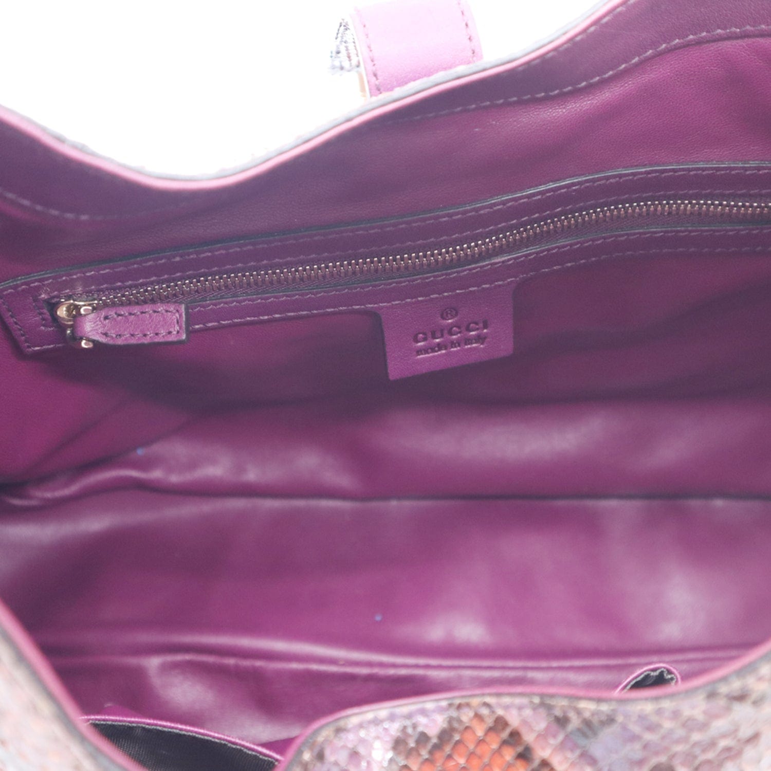 Gucci Jackie Medium Python Shoulder Bag Purple - DDH