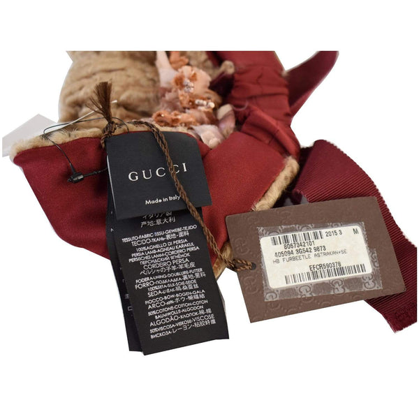 Gucci Fur Beetle Women and Girls Headband Beige - for sale