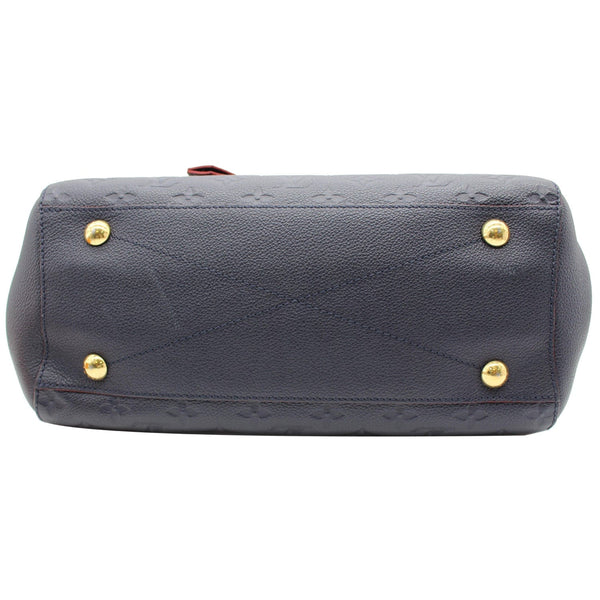 LOUIS VUITTON Montaigne MM Monogram Empreinte Shoulder Bag Blue