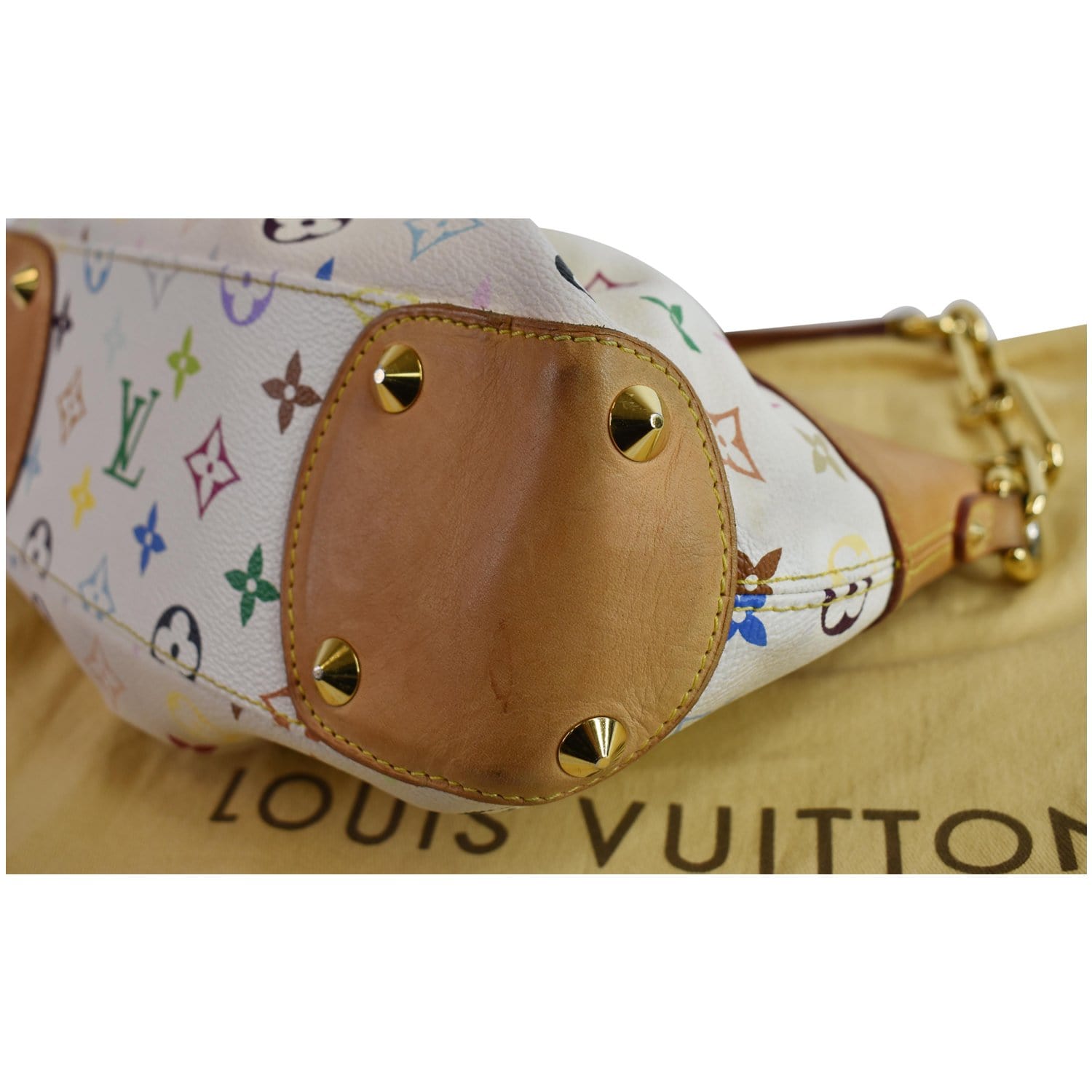 LOUIS VUITTON Judy MM White Monogram Multicolore Shoulder Bag