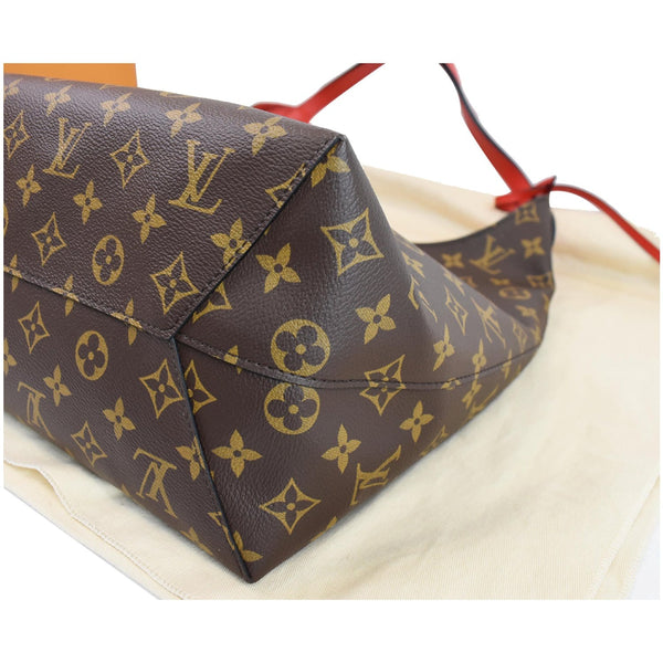 Louis Vuitton Flower Monogram Canvas Shoulder Hobo Bag - bottom close view