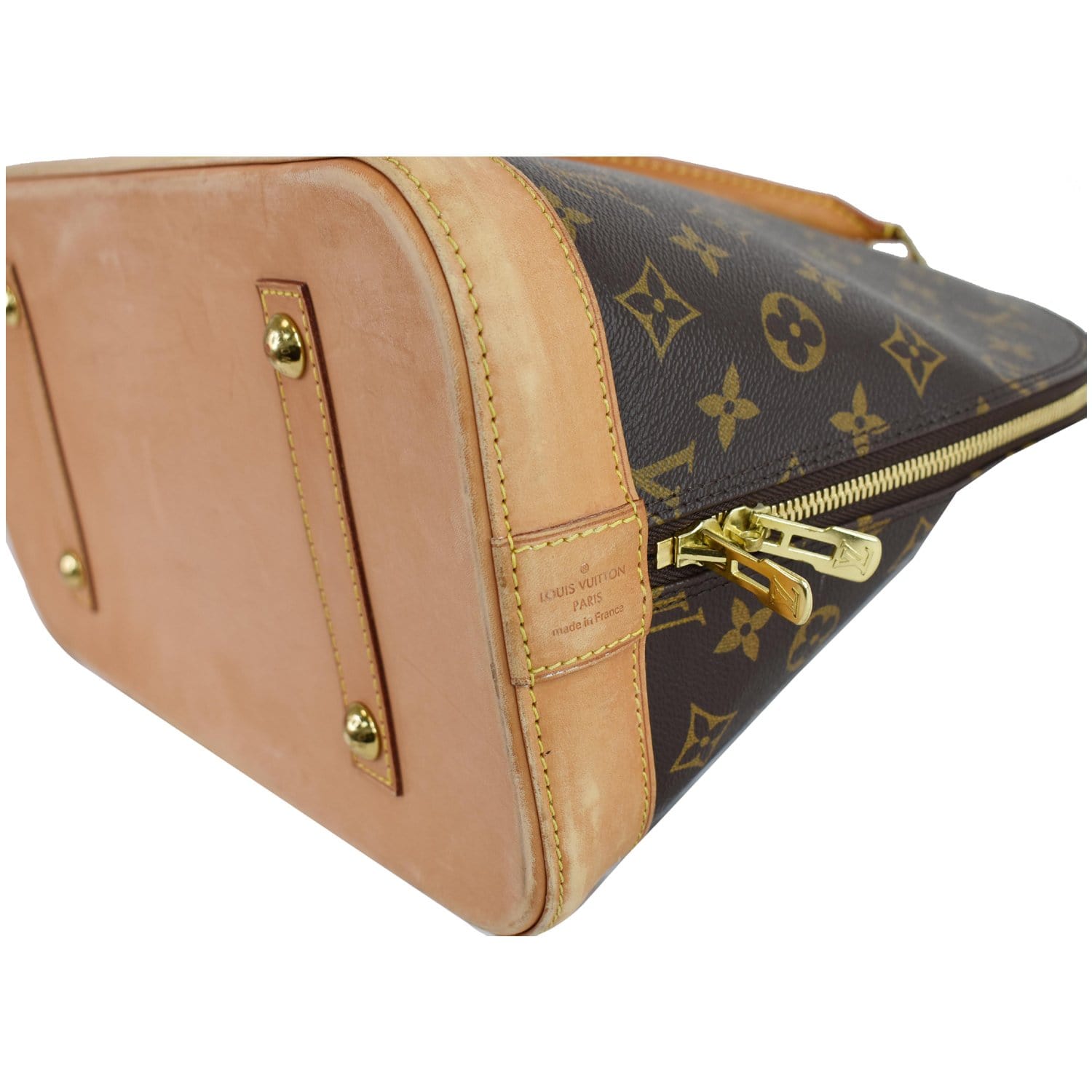 Louis Vuitton Alma bag in brown monogram canvas customized Picsou loves  Money Cloth ref.341396 - Joli Closet