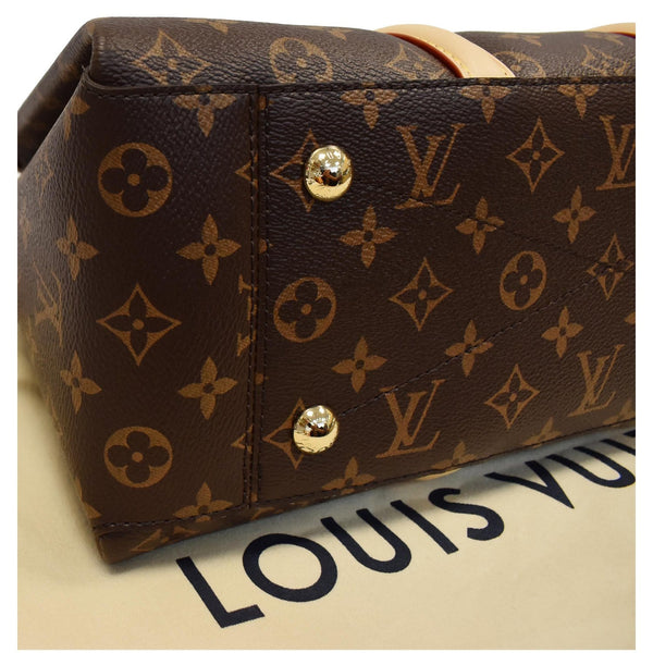 LOUIS VUITTON Soufflot MM Monogram Canvas Shoulder Bag Brown