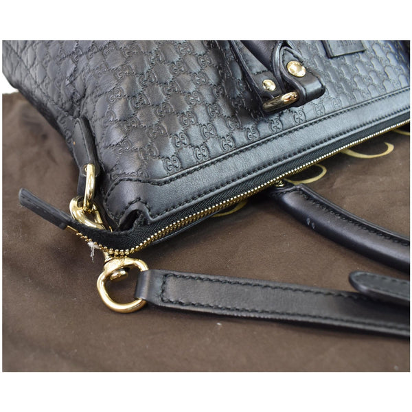 GUCCI Micro Guccissima Leather 2Way Shoulder Bag Black 449655