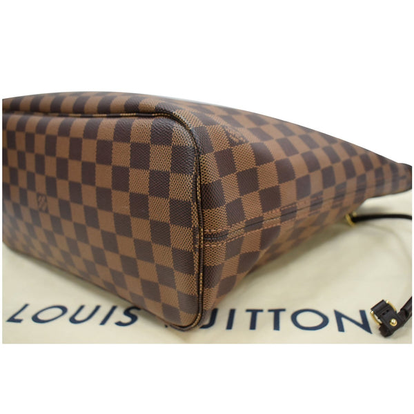 LOUIS VUITTON Neverfull MM Damier Ebene Brown Tote Bag Brown