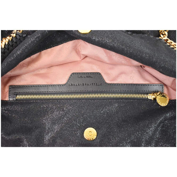 STELLA MCCARTNEY Falabella Leather Chain Shoulder Bag Black