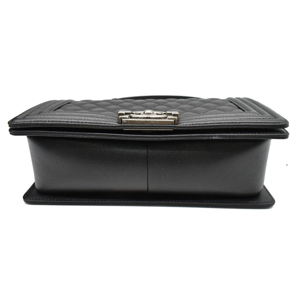 Chanel Medium Boy Flap Caviar Leather Shoulder Bag