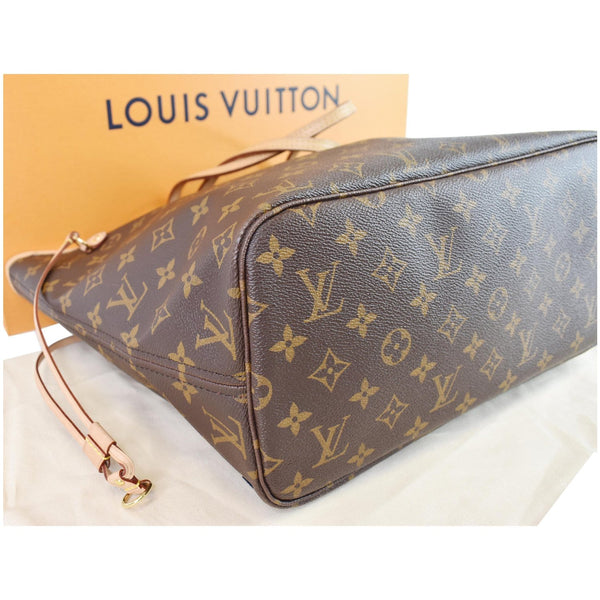 LOUIS VUITTON Neverfull MM Monogram Canvas Tote Shoulder Bag Brown