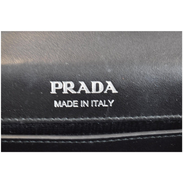 PRADA City Plex Ribbon Small Calfskin Shoulder Bag Black/Pink