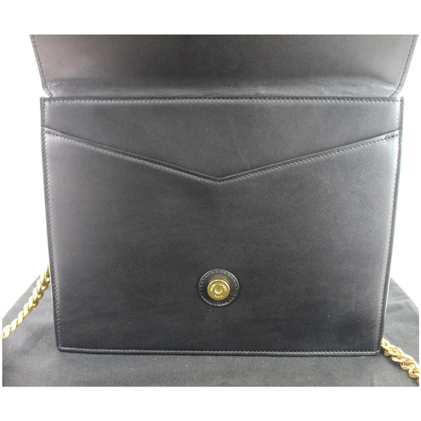 YVES SAINT LAURENT Montaigne Double Flap Leather Shoulder Bag Black