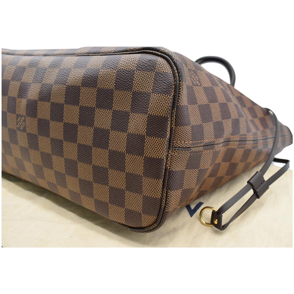LOUIS VUITTON Neverfull MM Damier Ebene Tote Bag Brown