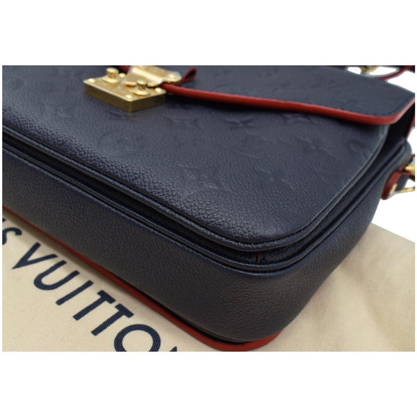 LOUIS VUITTON Metis Pochette Empreinte Leather Crossbody Bag Blue