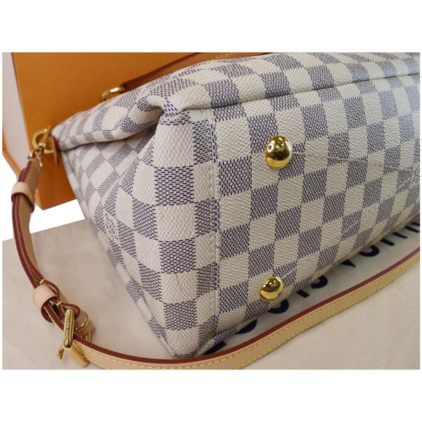 Louis Vuitton Lymington Damier Azur Shoulder Bag White - buttons bottoms