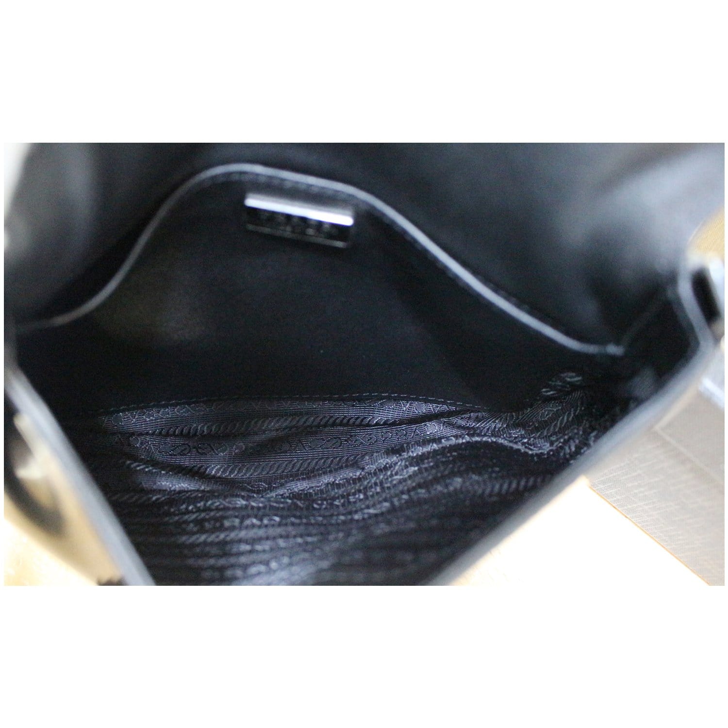 PRADA Cleo Brushed Leather Shoulder Bag Black