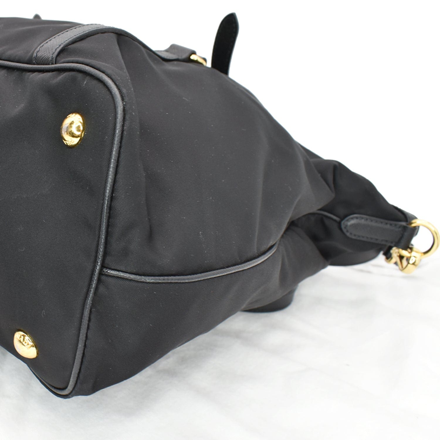 Prada 1BA275 Tessuto Nylon & Saffiano Leather Bag Black