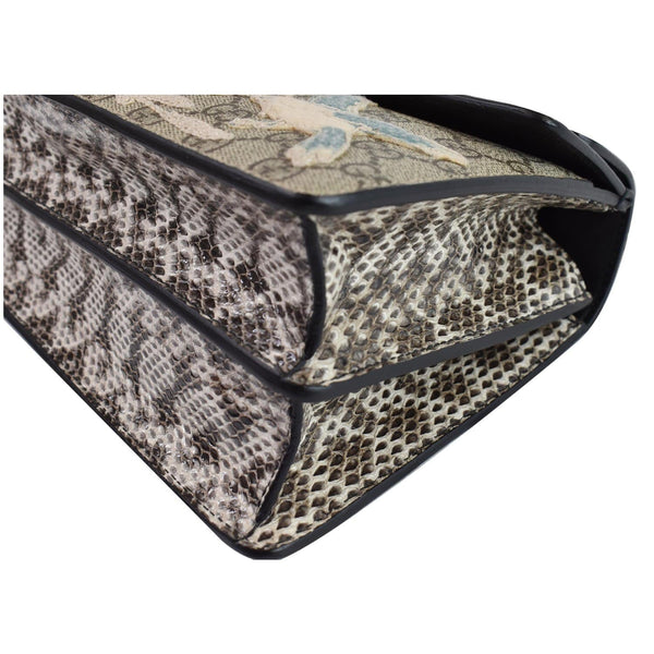 GUCCI Dionysus Small Supreme Python NY Yankees Patch Shoulder Bag Beige 400249