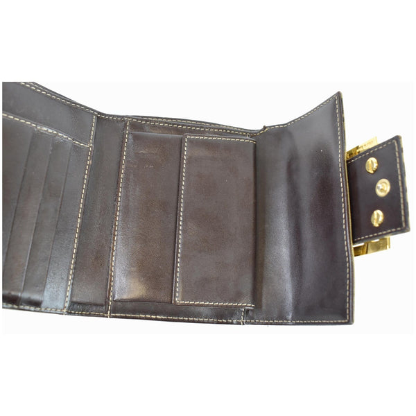 FENDI Trifold Zucca Vinyl Coated Wallet Brown