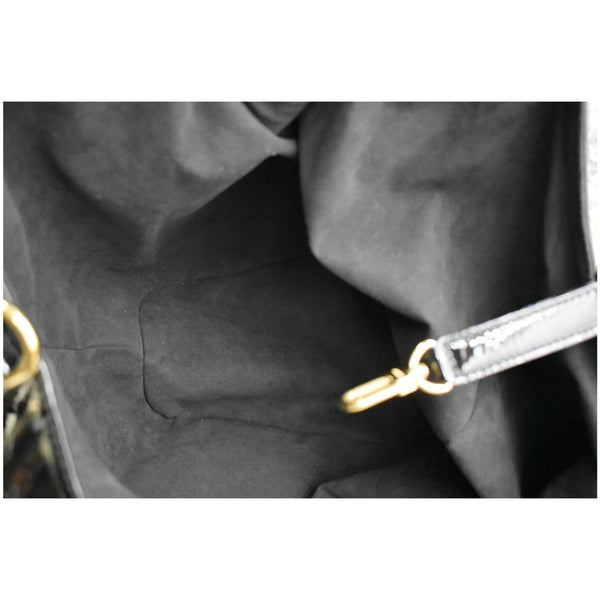 LOUIS VUITTON Surya Mahina XL Limited Edition Black Patent Leather Hobo Bag Black