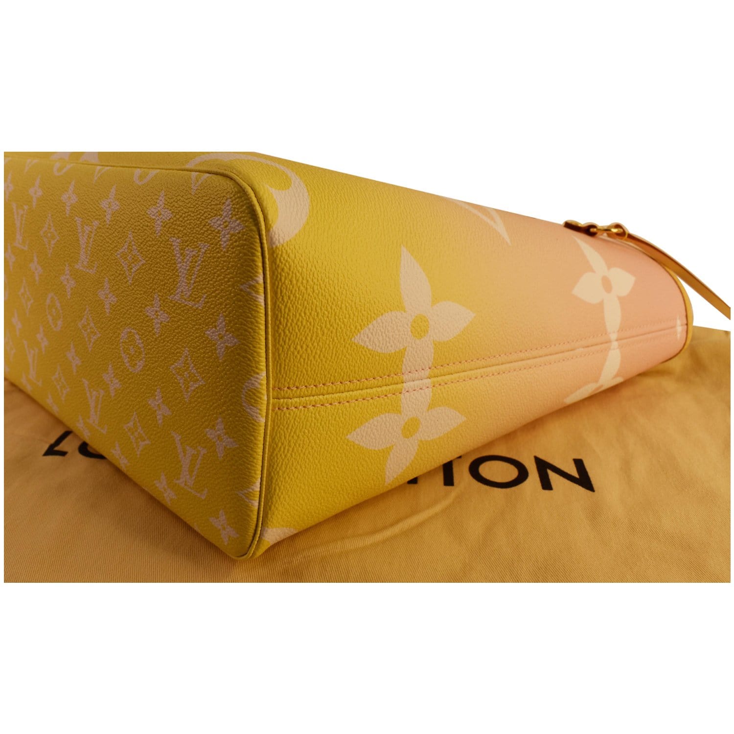 Louis Vuitton Pink & Yellow Monogram Giant By The Pool Neverfull MM