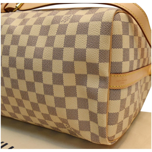 LOUIS VUITTON Speedy 30 Bandouliere Damier Azur Satchel Shoulder Bag White