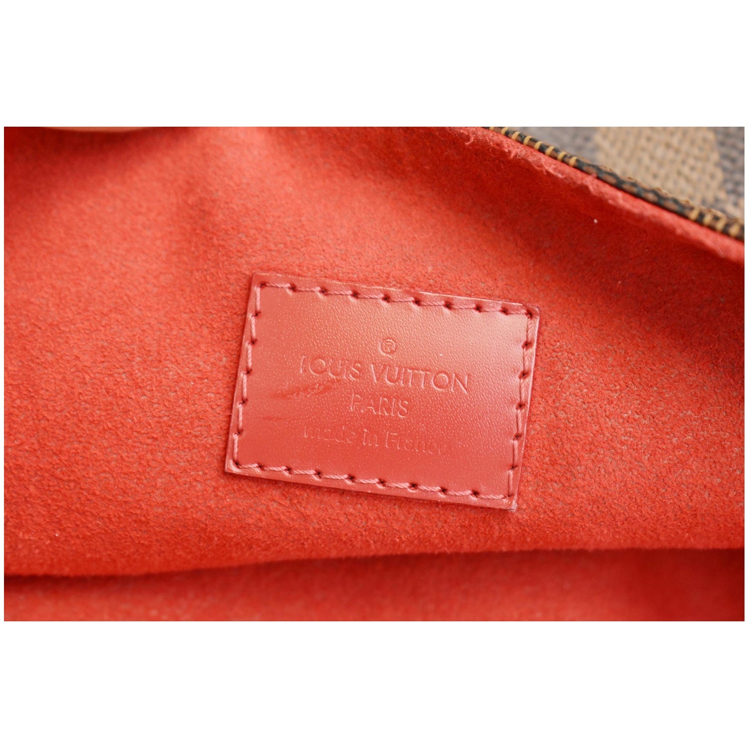 Louis Vuitton, Bags, Louis Vuitton Damier Ebene Red Caissa Hobo Bag