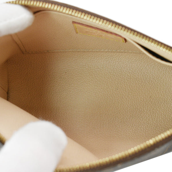 LOUIS VUITTON Monogram Canvas Cosmetic Pouch Brown