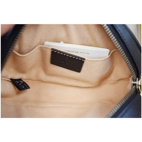 GUCCI GG Marmont Matelasse Leather Belt Bag Black 476434