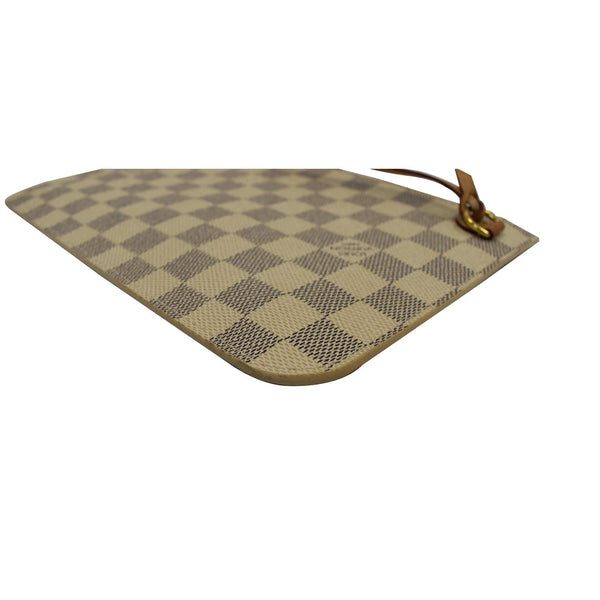 LOUIS VUITTON Pochette Wristlet Pouch Damier Azur Neverfull MM White