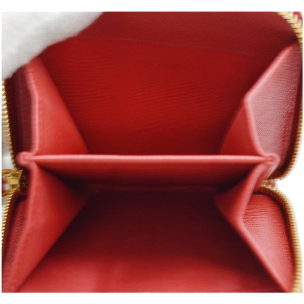 PRADA Small Saffiano Leather Zip Around Wallet Red- Hot Deals
