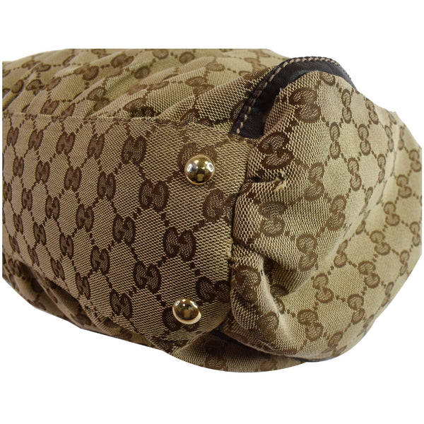 GUCCI GG Canvas Gold D Ring Tote Bag Beige/Ebony 190248