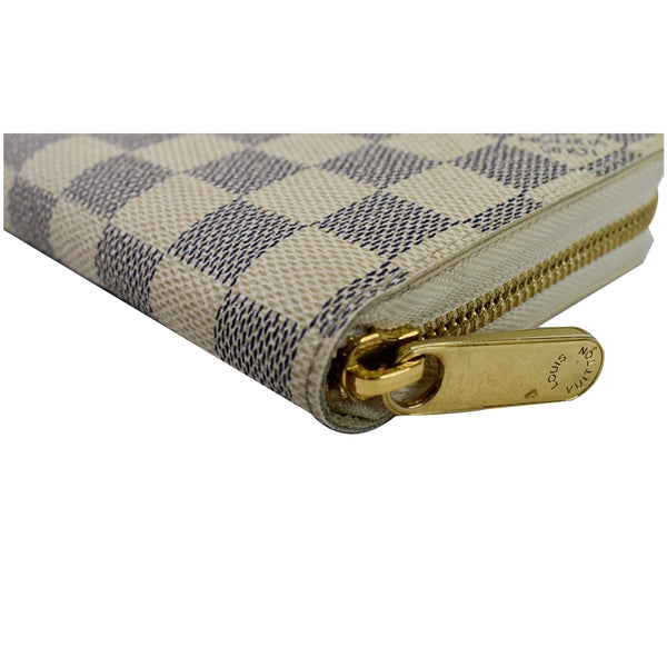 Louis Vuitton Damier Azur Zippy Long Wallet White corner zip