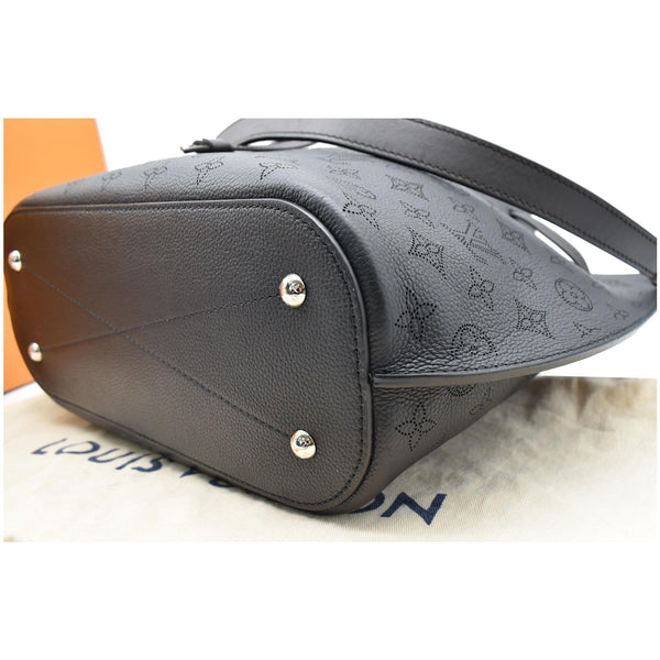 LOUIS VUITTON Girolata Monogram Mahina Leather Shoulder Bag Black