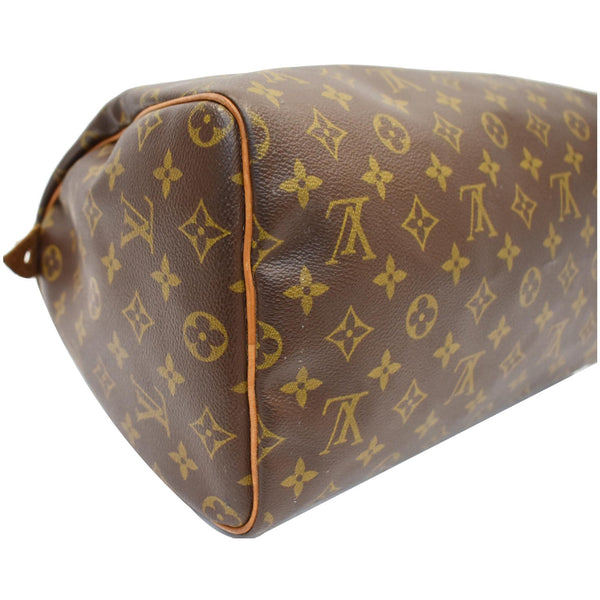 LOUIS VUITTON Speedy 30 Monogram Canvas Satchel Bag Brown