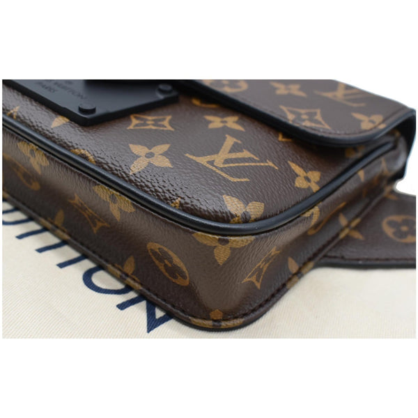 LOUIS VUITTON S-Lock Sling Monogram Macassar Crossbody Bag Brown
