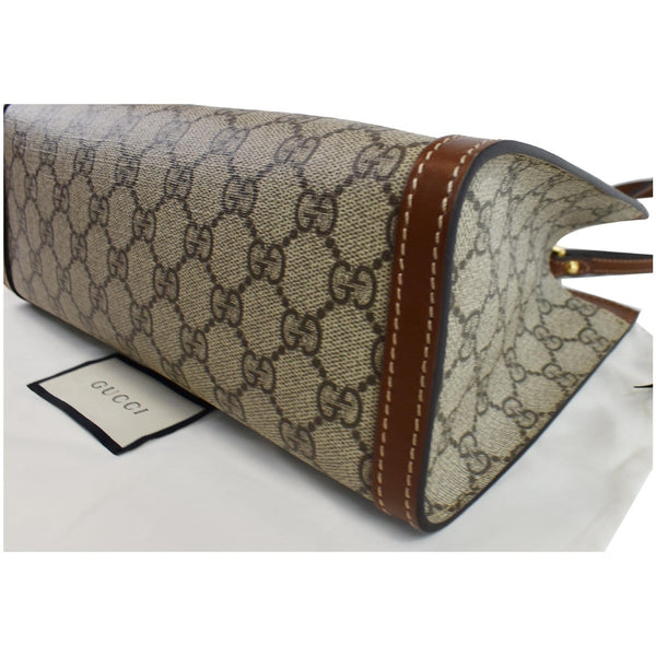 Gucci Padlock Small GG Supreme Canvas bag ebony corner