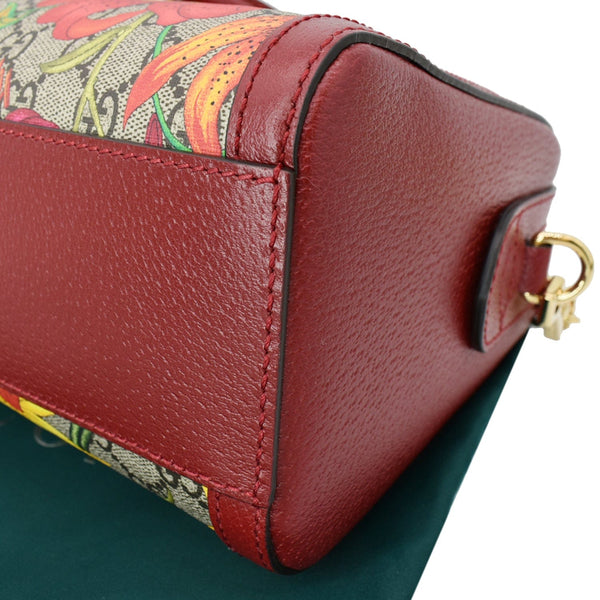 GUCCI Ophidia Flora Web GG Supreme Canvas Top Handle Shoulder Bag Red 524532