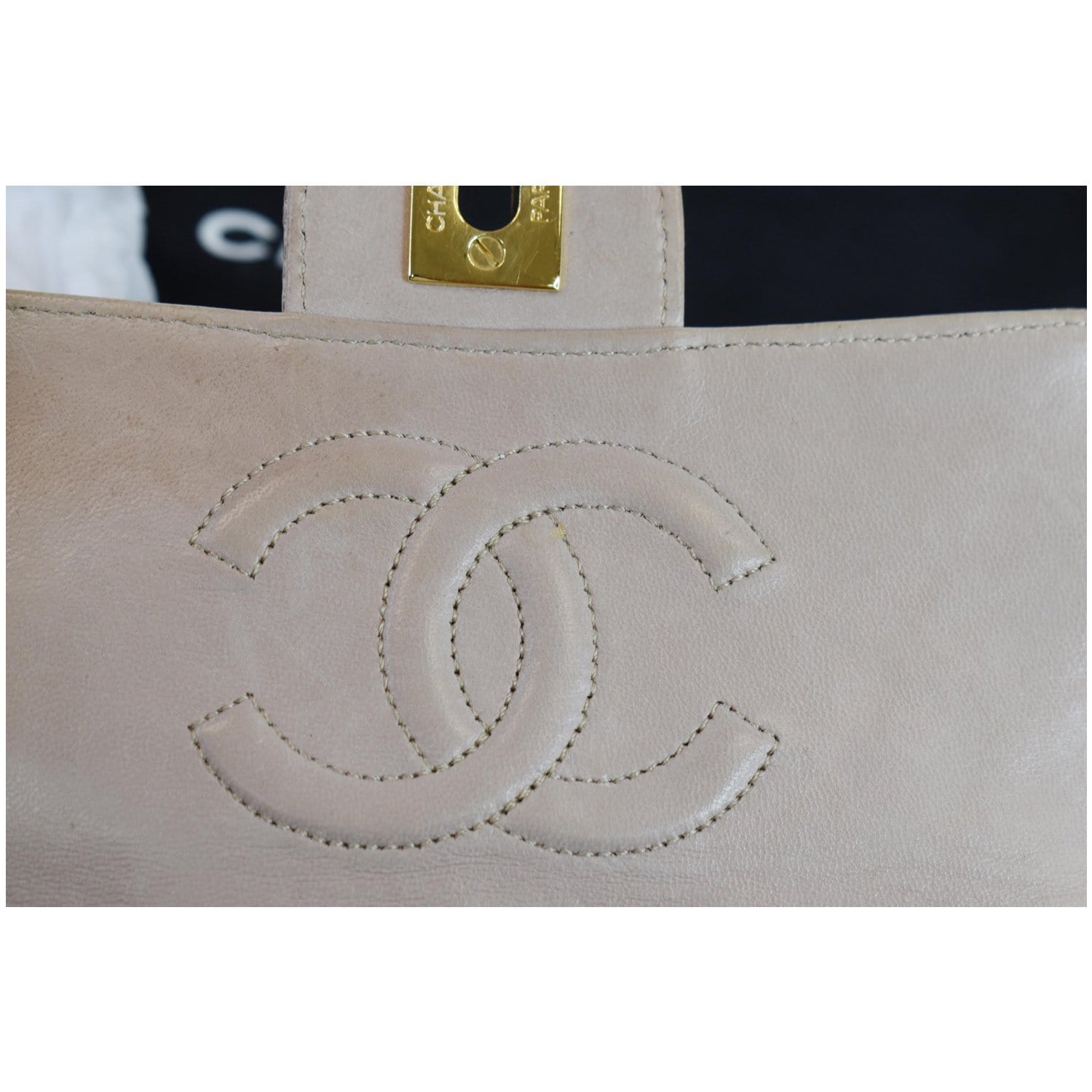 Chanel Vintage Mini Square Flap Lizard Shoulder Bag