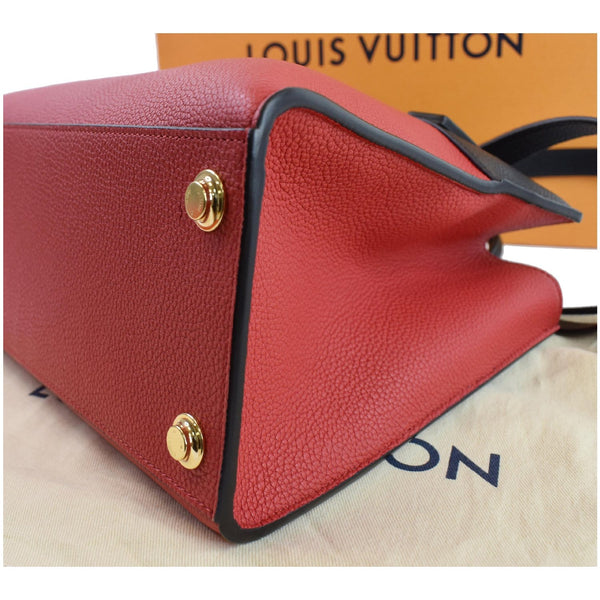 LOUIS VUITTON City Steamer PM Leather Shoulder Bag Red Black