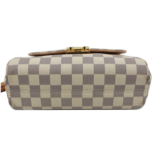LOUIS VUITTON Croisette Damier Azur Satchel Crossbody Bag White