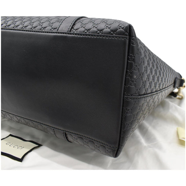 GUCCI Micro Guccissima Leather 2Way Shoulder Bag Black 449655