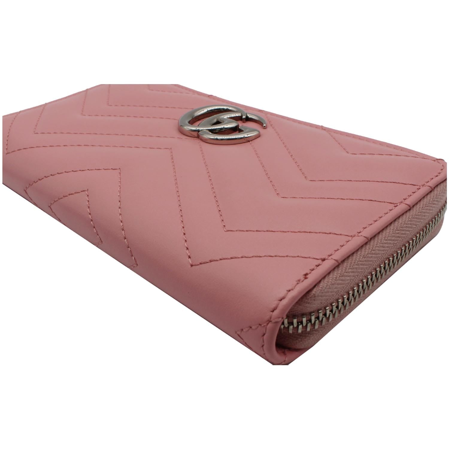 Gucci Pink Matelasse Leather Bifold GG Marmont Wallet Gucci | The Luxury  Closet
