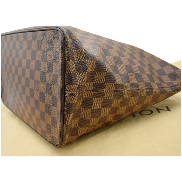 LOUIS VUITTON Saleya MM Damier Ebene Tote Bag Brown